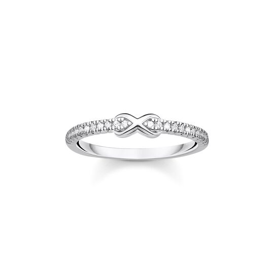 Ring infinity with white stones silver from the Charming Collection collection in the THOMAS SABO online store