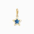 Gold-plated star-shaped charm pendant with dark blue cold enamel from the Charm Club collection in the THOMAS SABO online store