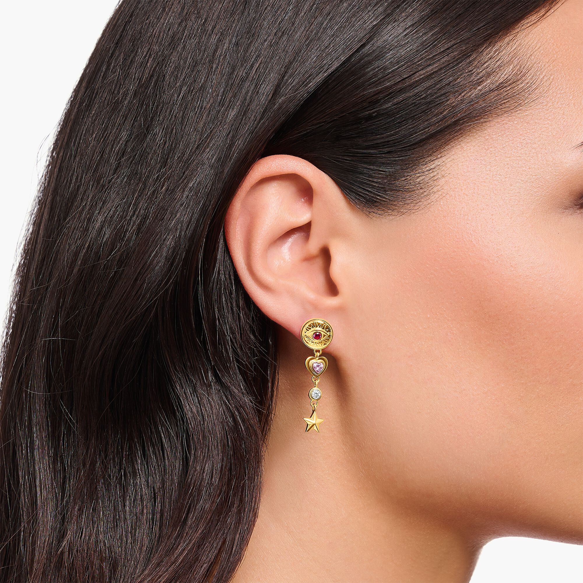 18K Gold Plated Black Clover Earrings 2 Motifs Inspired