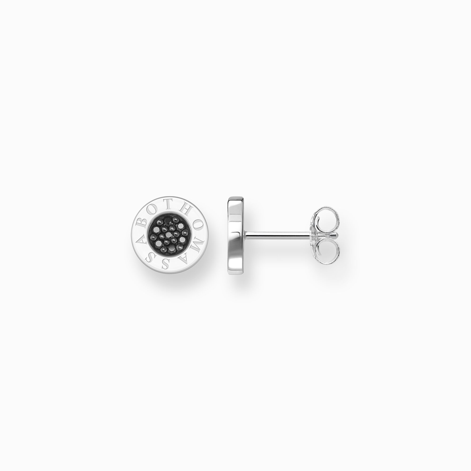 Ear studs classic pav&eacute; black from the  collection in the THOMAS SABO online store