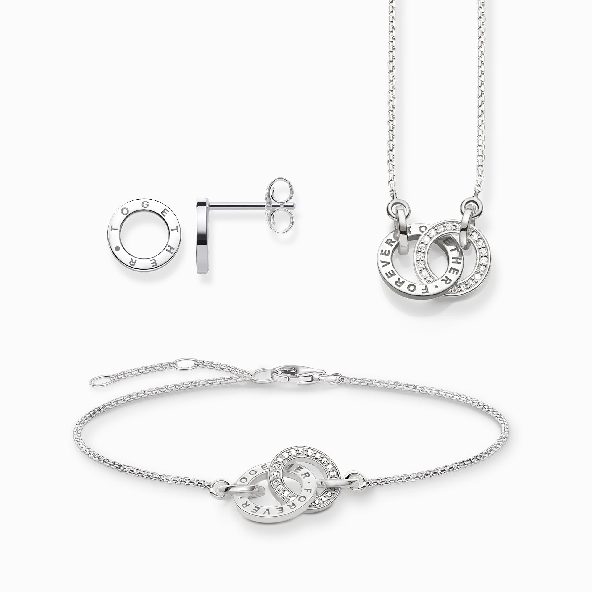 Jewellery set forever together silver from the  collection in the THOMAS SABO online store