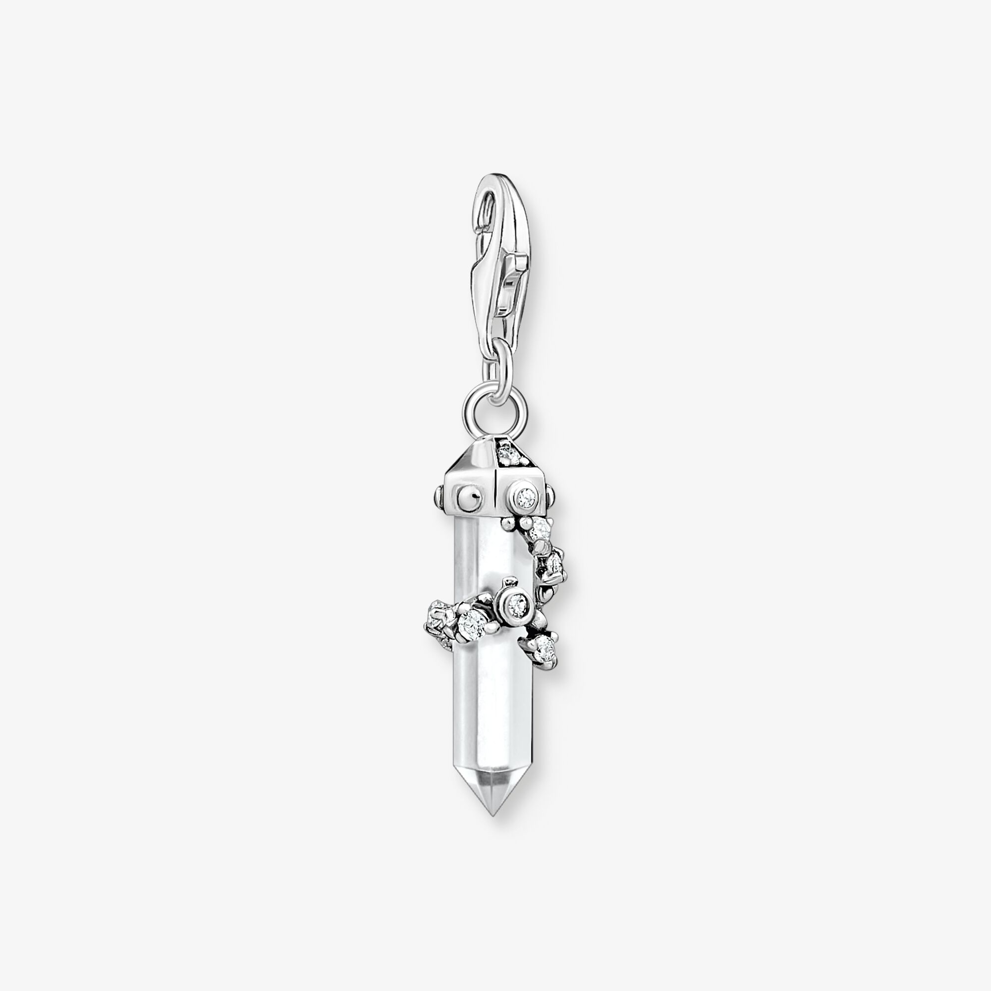 THOMAS SABO Charm-hängsmycke mjölkkvarts silver, 925 sterlingsilver, Storlek: one size, för damer