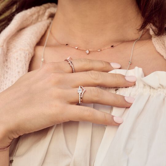 Jewellery set infinity rose gold and silver from the  collection in the THOMAS SABO online store