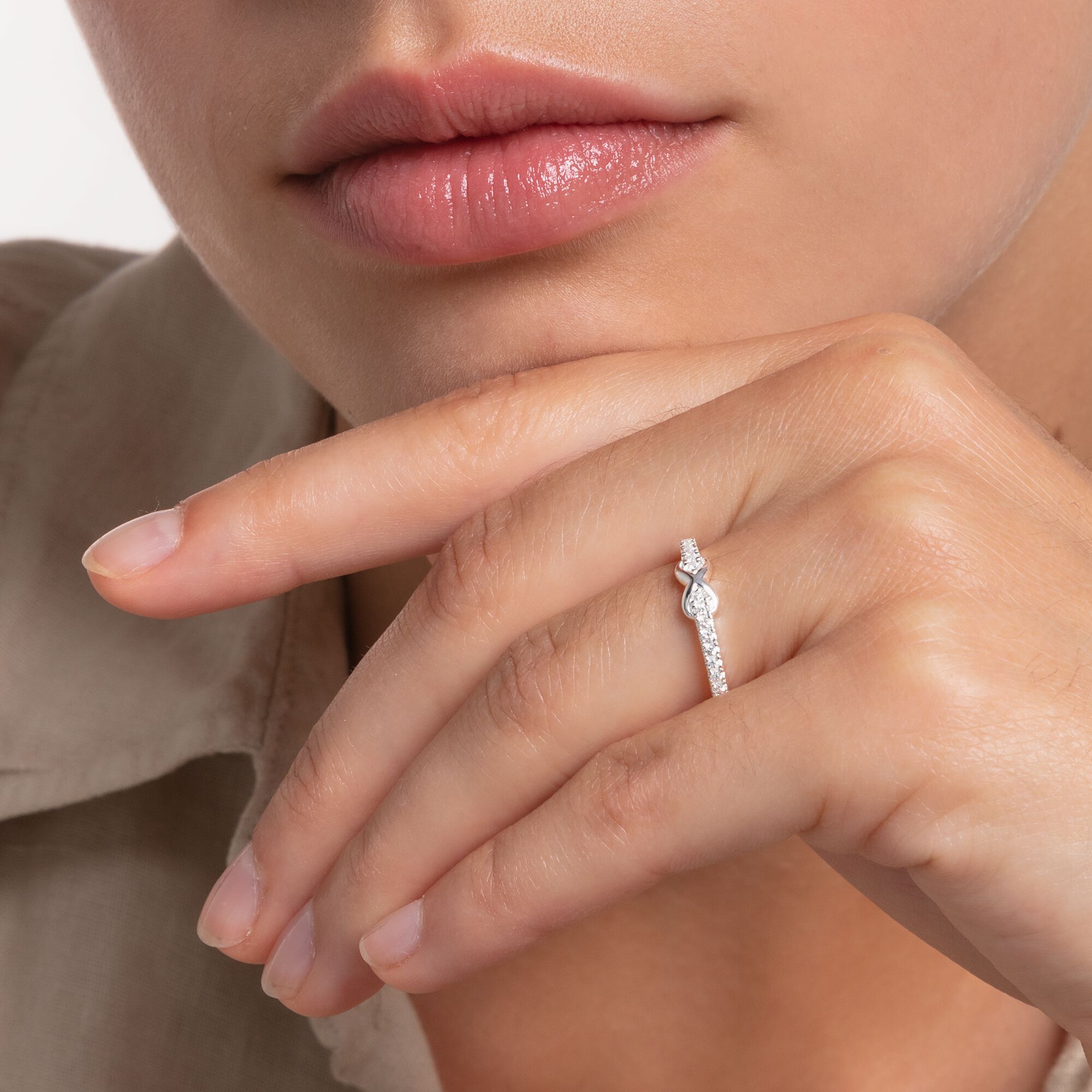 Silver infinity ring with zirconia – THOMAS SABO