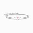 Bracelet heart with pink stones silver from the Charming Collection collection in the THOMAS SABO online store
