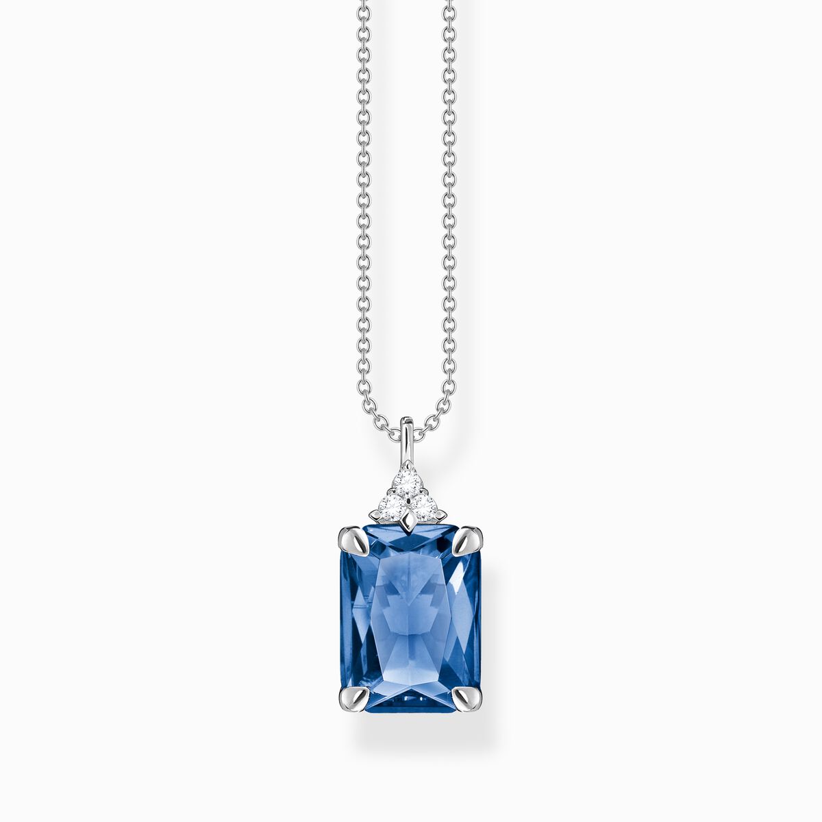 Necklace with pendant: Silver & sapphire-blue – THOMAS SABO