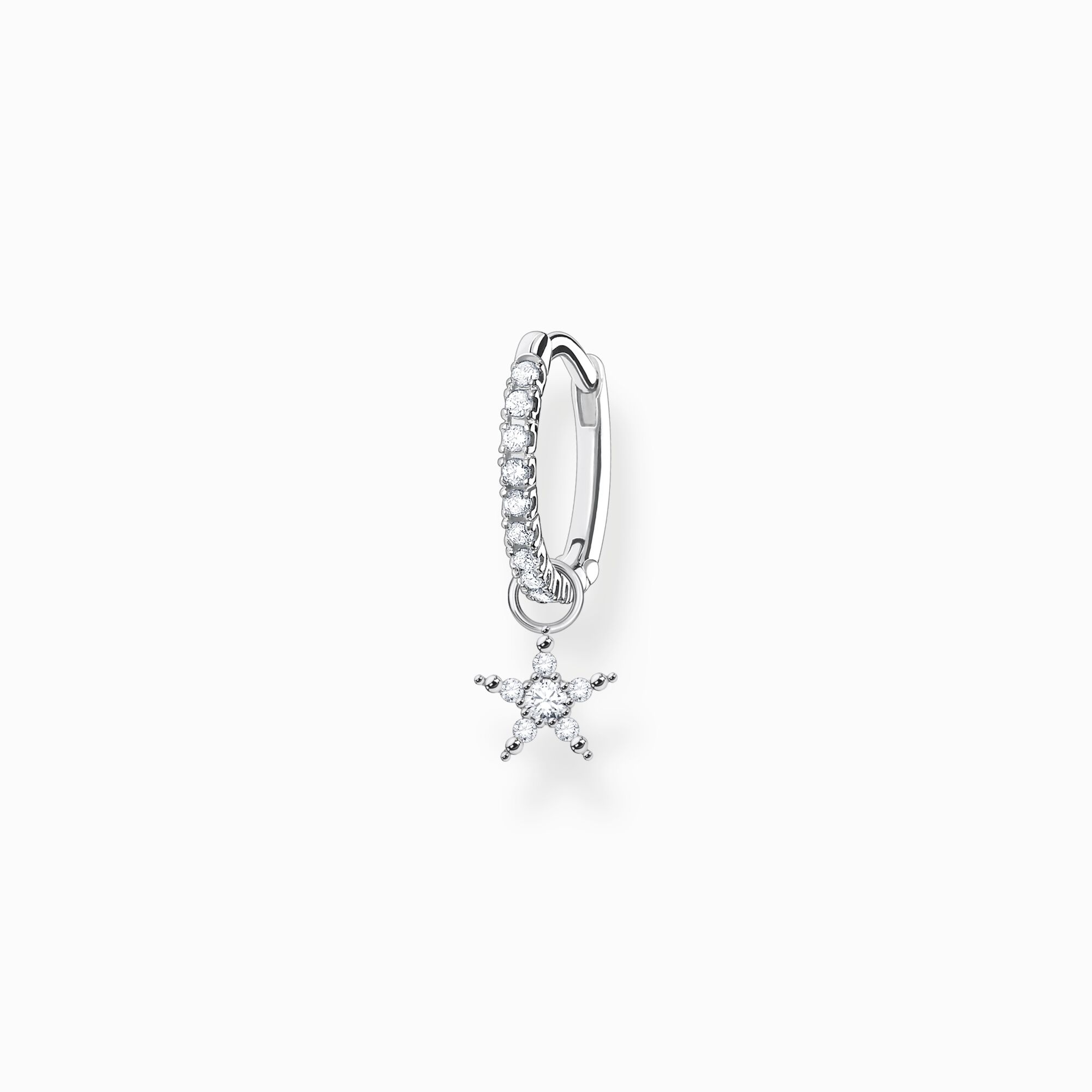 Single hoop earring with star pendant silver from the Charming Collection collection in the THOMAS SABO online store