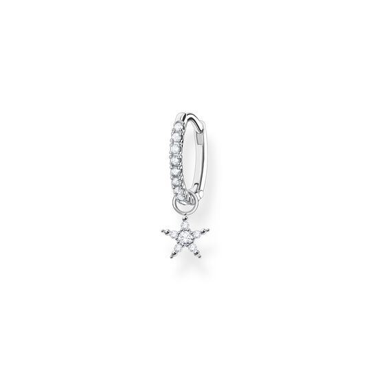 Single hoop earring with star pendant silver from the Charming Collection collection in the THOMAS SABO online store