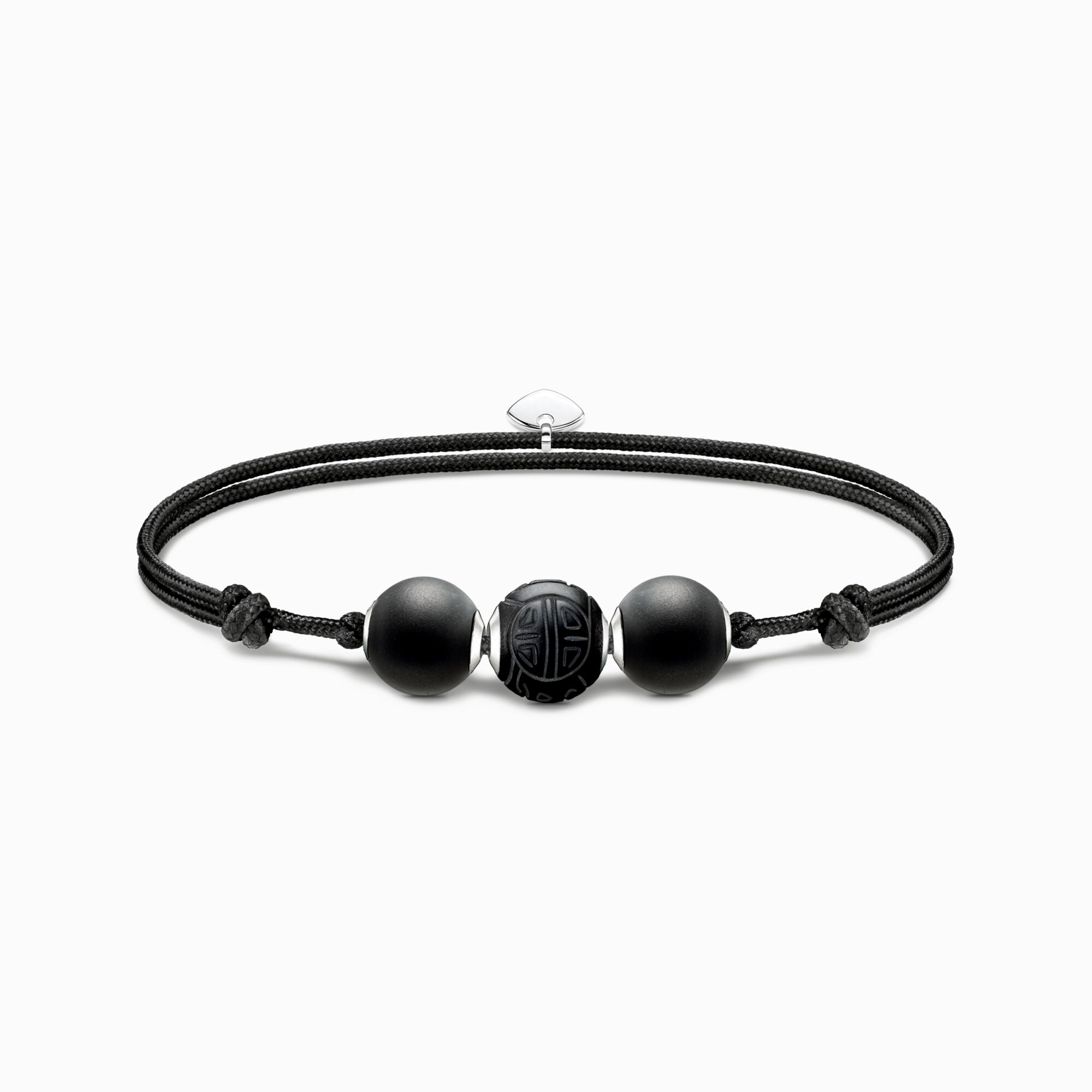 Bracelet Karma Secret with black obsidian Beads matt from the Karma Beads collection in the THOMAS SABO online store