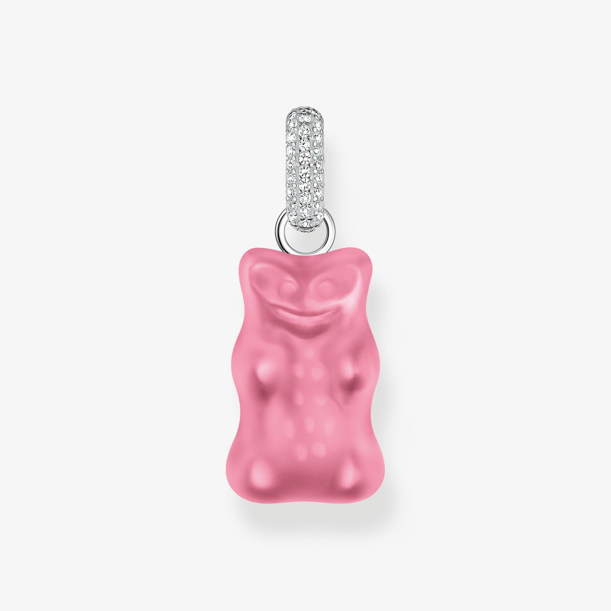 THOMAS SABO Grande breloque Ours d’Or rose avec pierres, argent, Argent Sterling , Taille: one size, femme