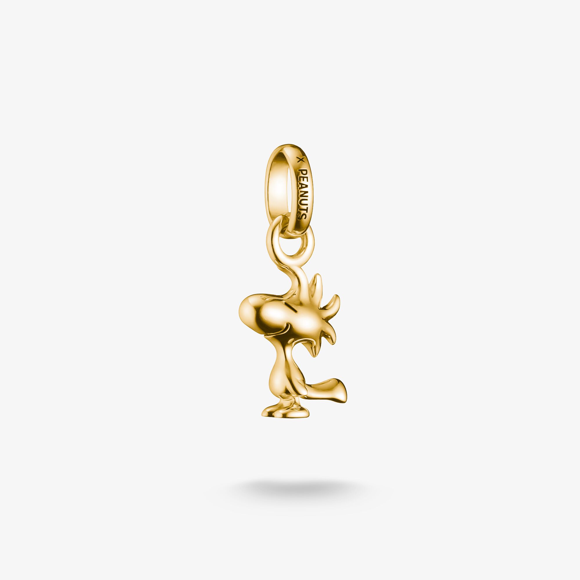 THOMAS SABO Charm-Anhänger Woodstock Connect PEANUTS 18k Vergoldung, Sterlingsilber Gelbgold vergoldet, Größe: one size, Unisex