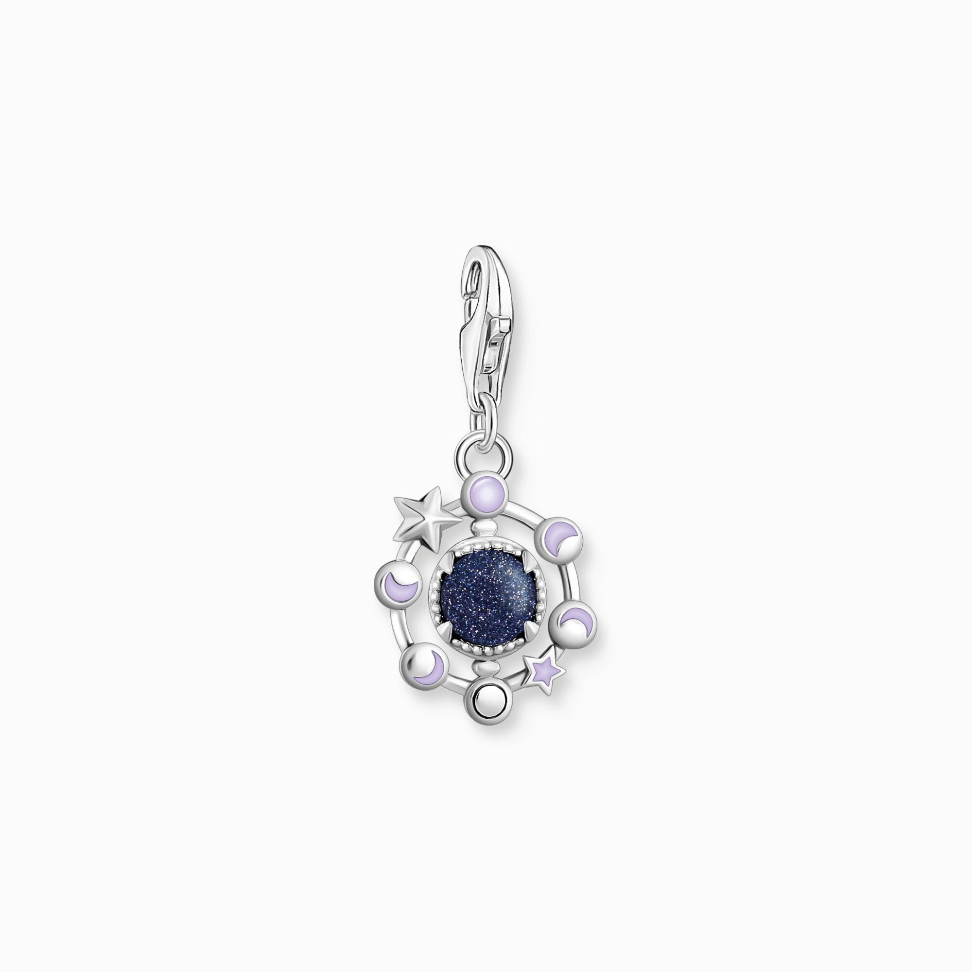 Charm pendant moon phase with imitation sandstone silver blackened from the Charm Club collection in the THOMAS SABO online store