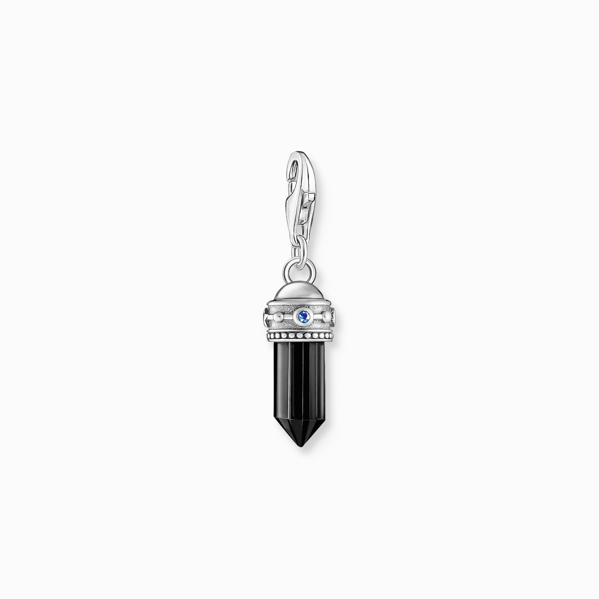 Charm pendant hexagon with onyx and red and sapphire blue stones silver from the Charm Club collection in the THOMAS SABO online store