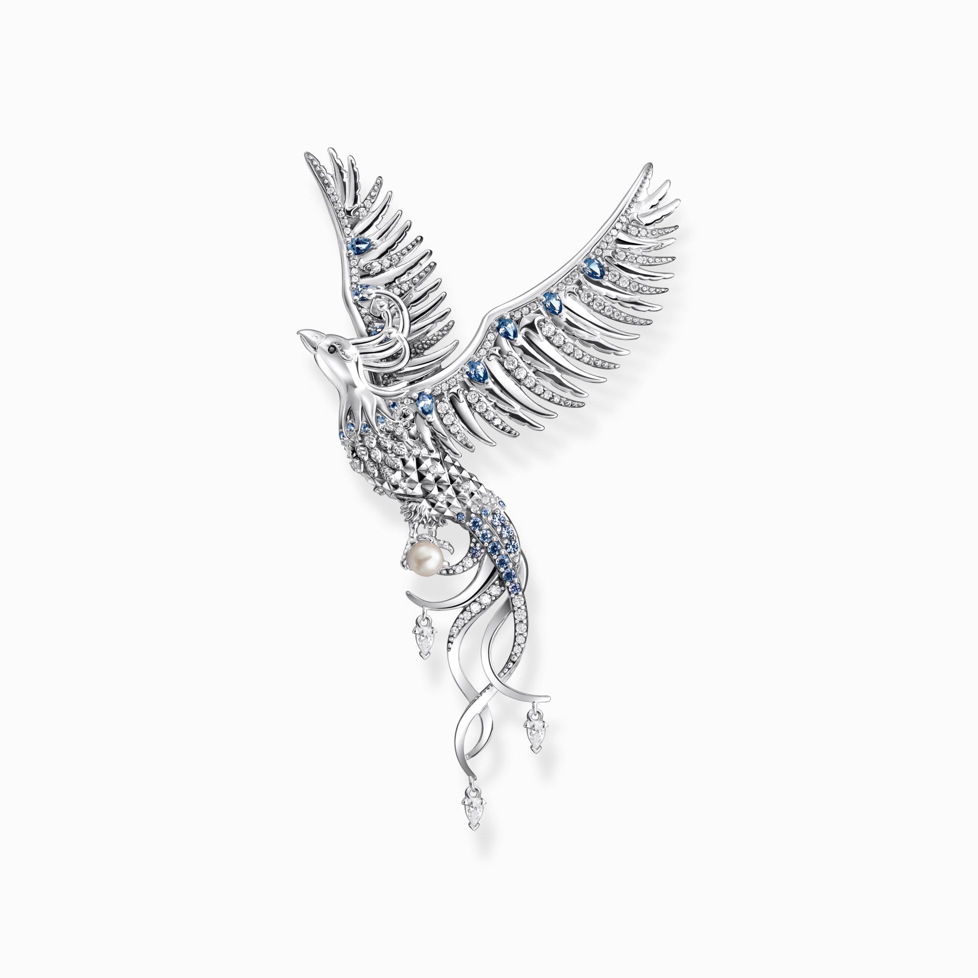 Pendant phoenix with blue stones silver from the  collection in the THOMAS SABO online store