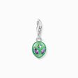 Charm pendant alien with green cold enamel and white zirconia silver from the Charm Club collection in the THOMAS SABO online store