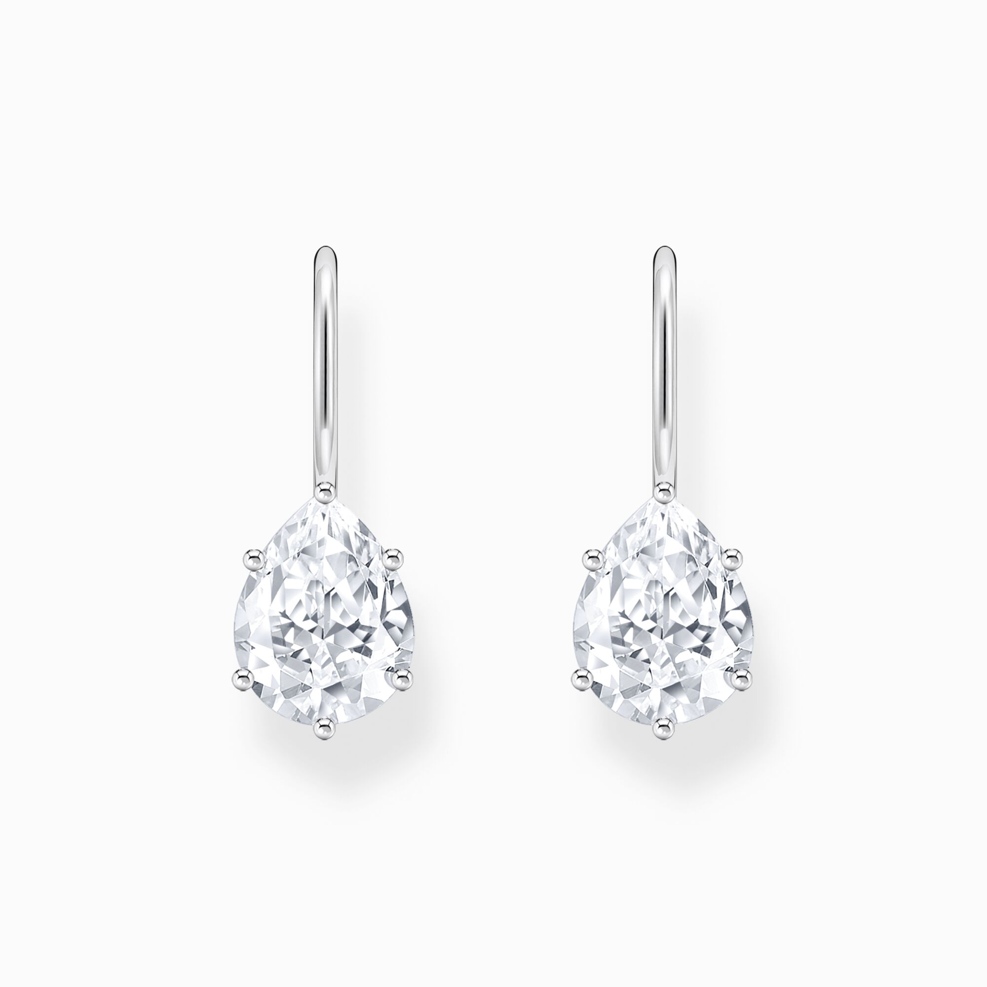 Ohrhänger mit weißem Zirkonia-Tropfen Silber | THOMAS SABO