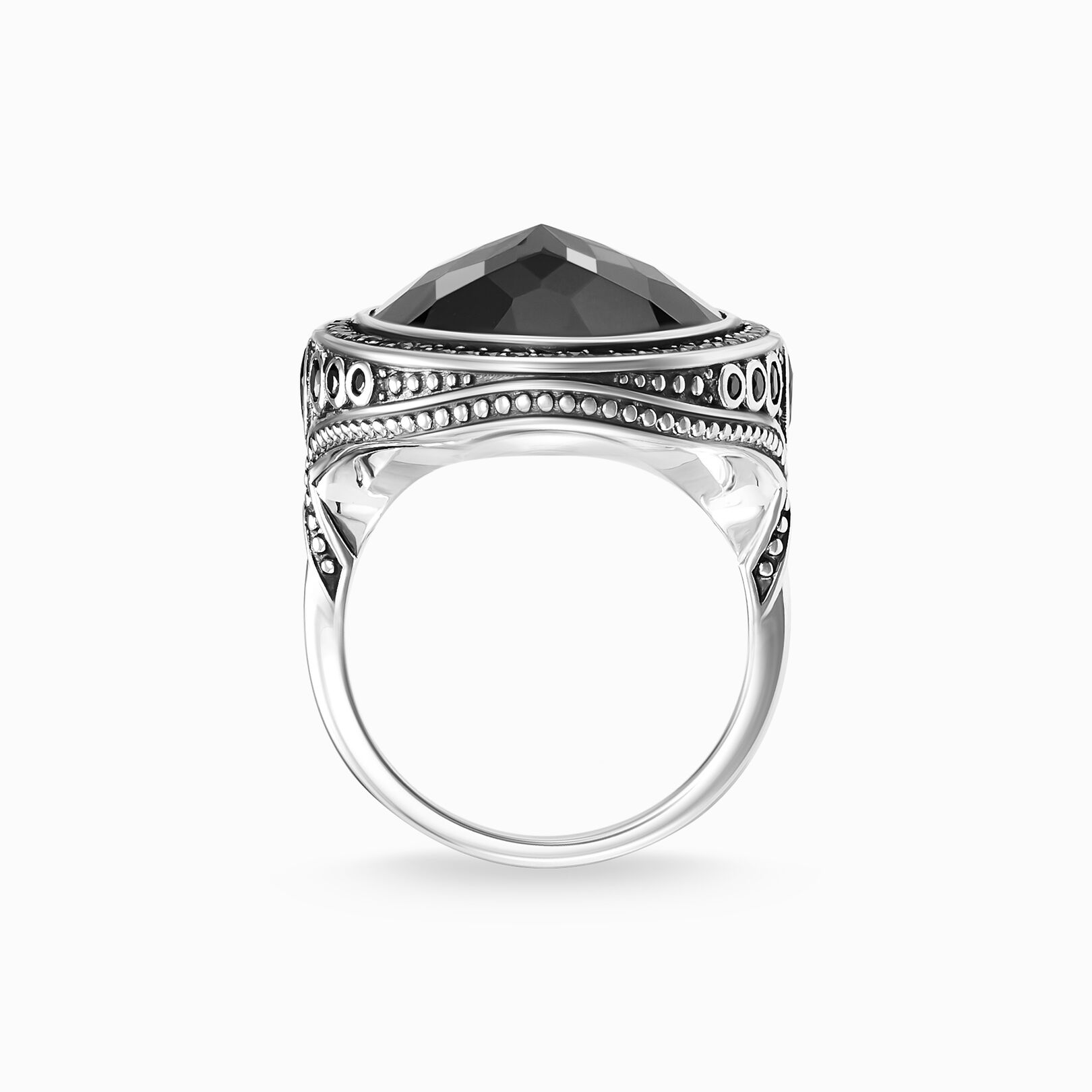 Thomas Sabo Yellow-Gold plated Cocktail Ring with Half-ball and Stones main image 1