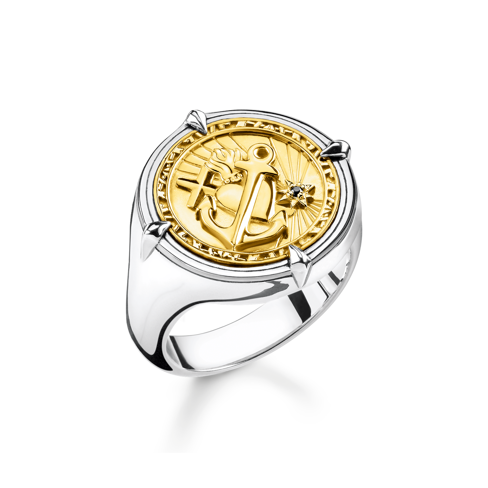 Thomas Sabo Ring Glaube, Liebe, Hoffnung gelbgoldfarben TR2246-849-39-54