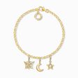Jewellery set Charm bracelet with pendant gold from the  collection in the THOMAS SABO online store