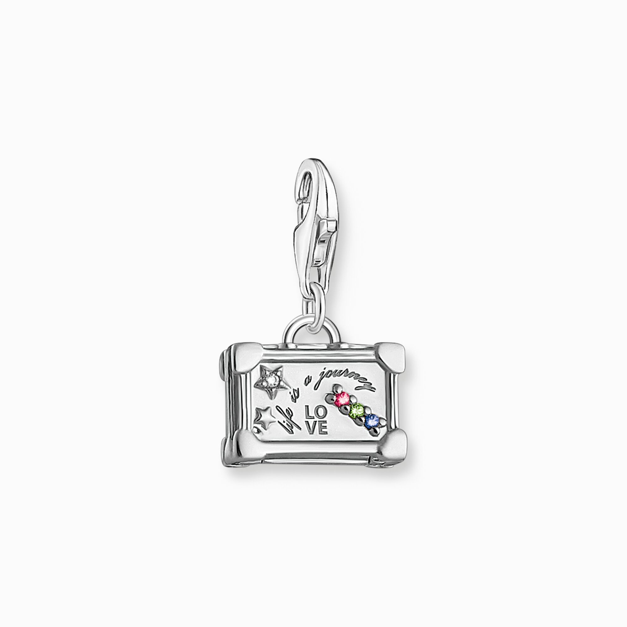 Charm pendant colourful vintage suitcase silver from the Charm Club collection in the THOMAS SABO online store