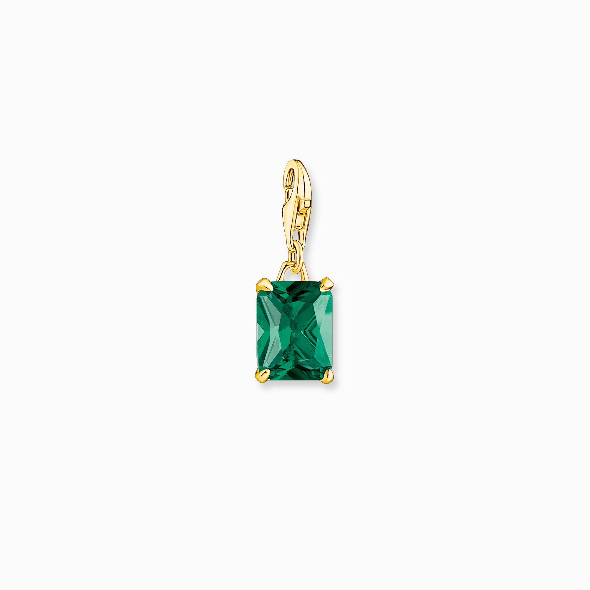 Charm pendant large green stone from the  collection in the THOMAS SABO online store