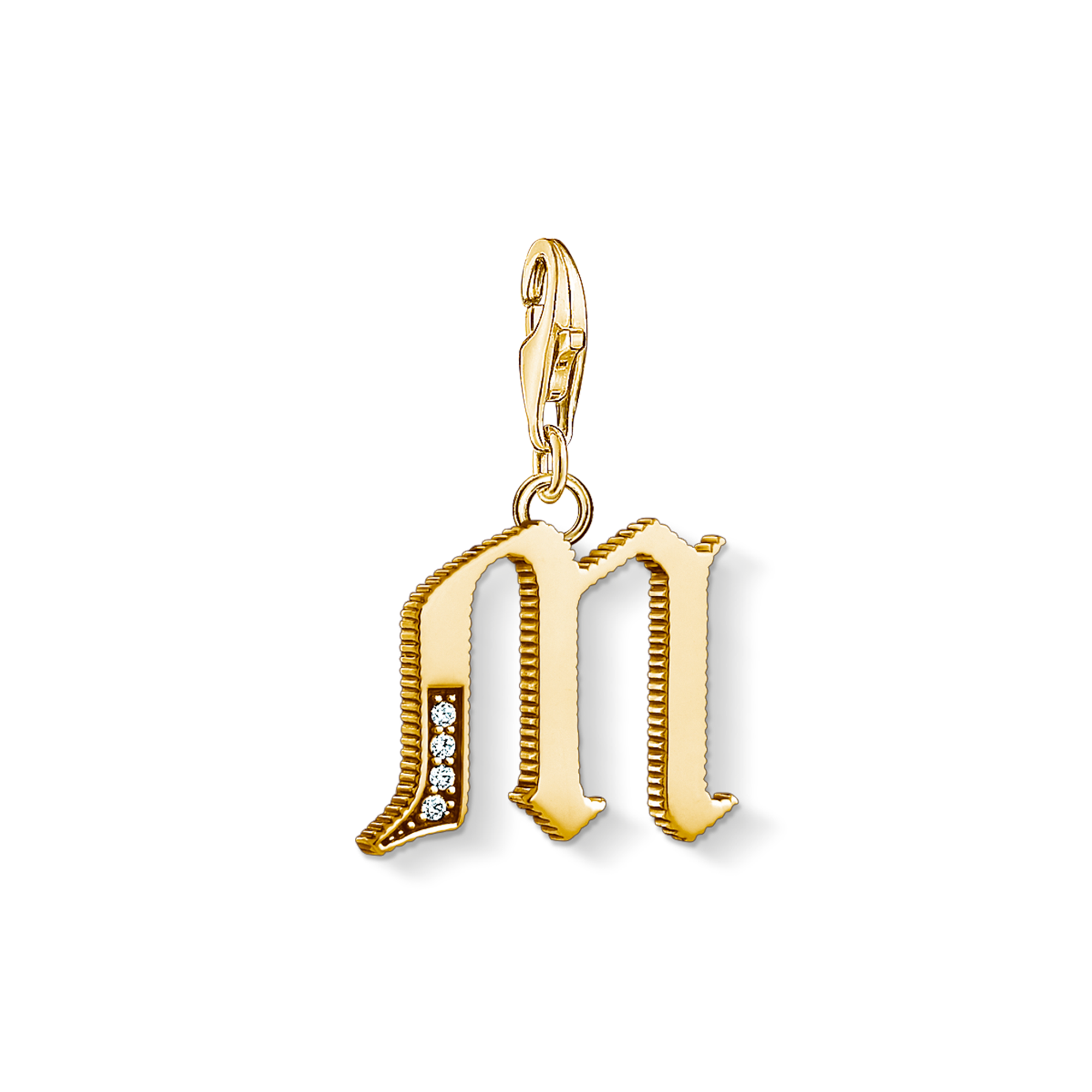 Thomas Sabo Charm-Anhänger Buchstabe M gold gelbgoldfarben 1619-414-39