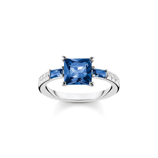 Ring mit blauen und weissen Steinen silber aus der  Kollektion im Online Shop von THOMAS SABO