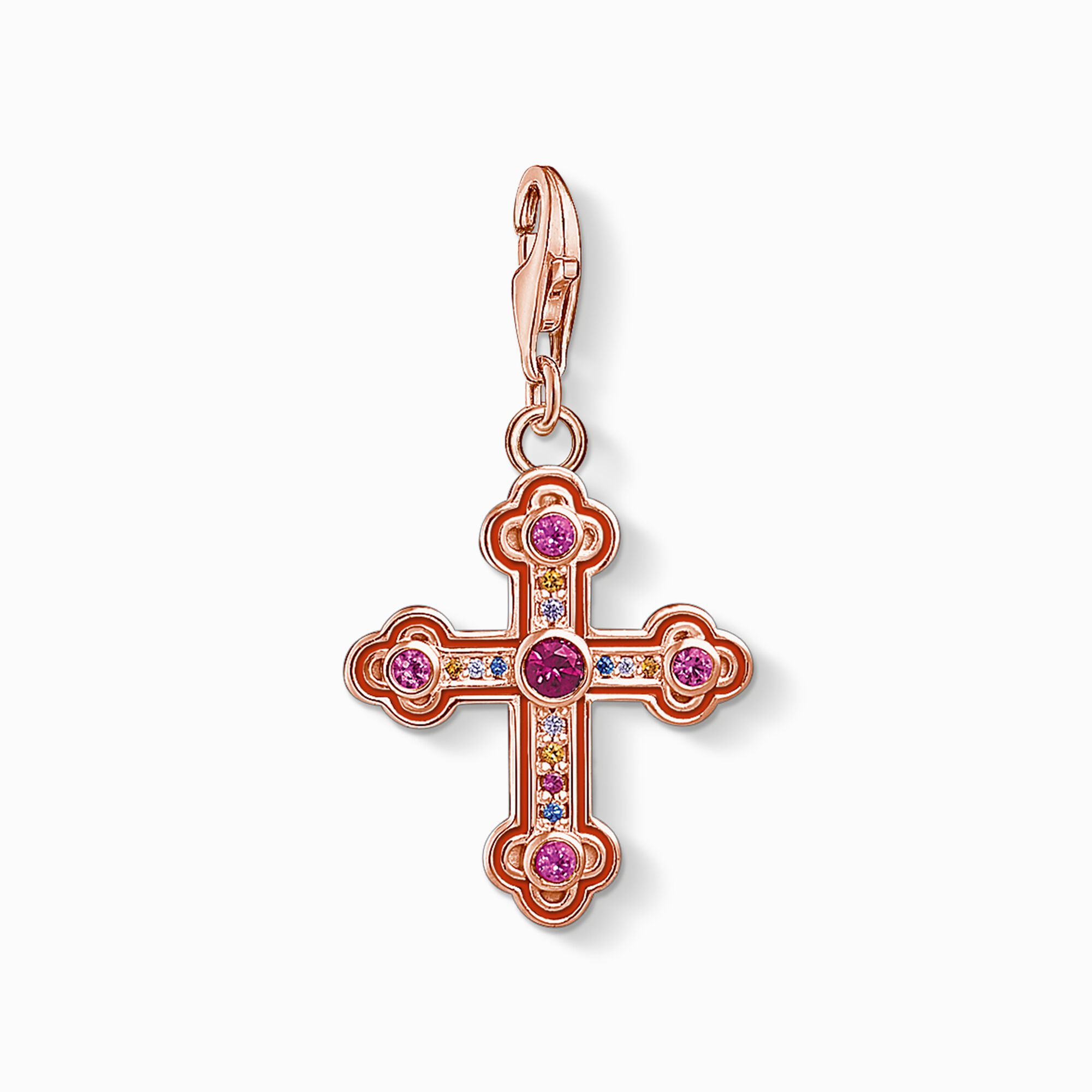 Charm pendant Iconic ornamental cross from the Charm Club collection in the THOMAS SABO online store