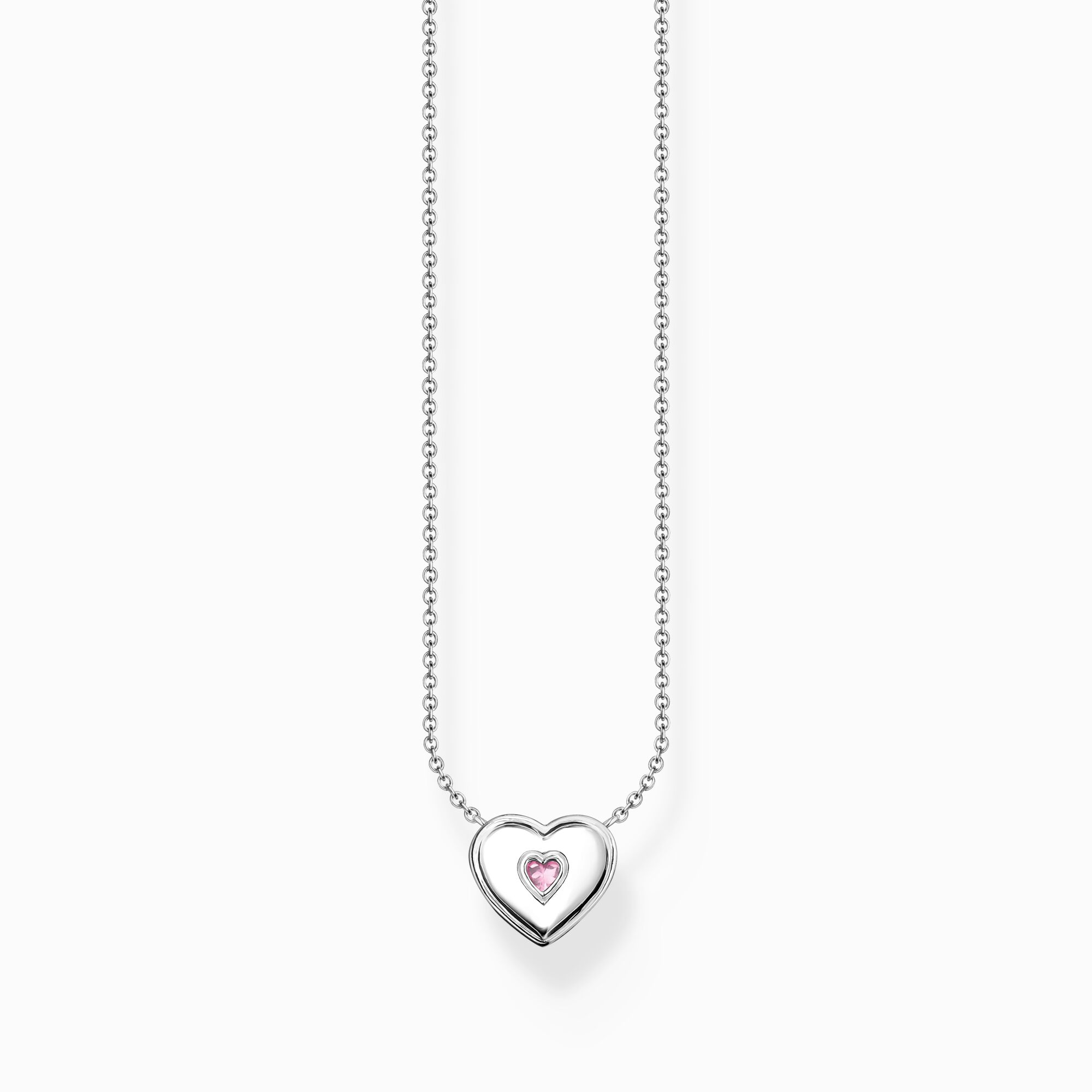 Halskette mit Herz-Anhänger & pinkem Zirkonia | THOMAS SABO | Silberketten