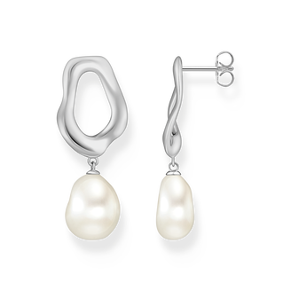 Silver earrings with frehswater pearl Natural Beauty from the  collection in the THOMAS SABO online store