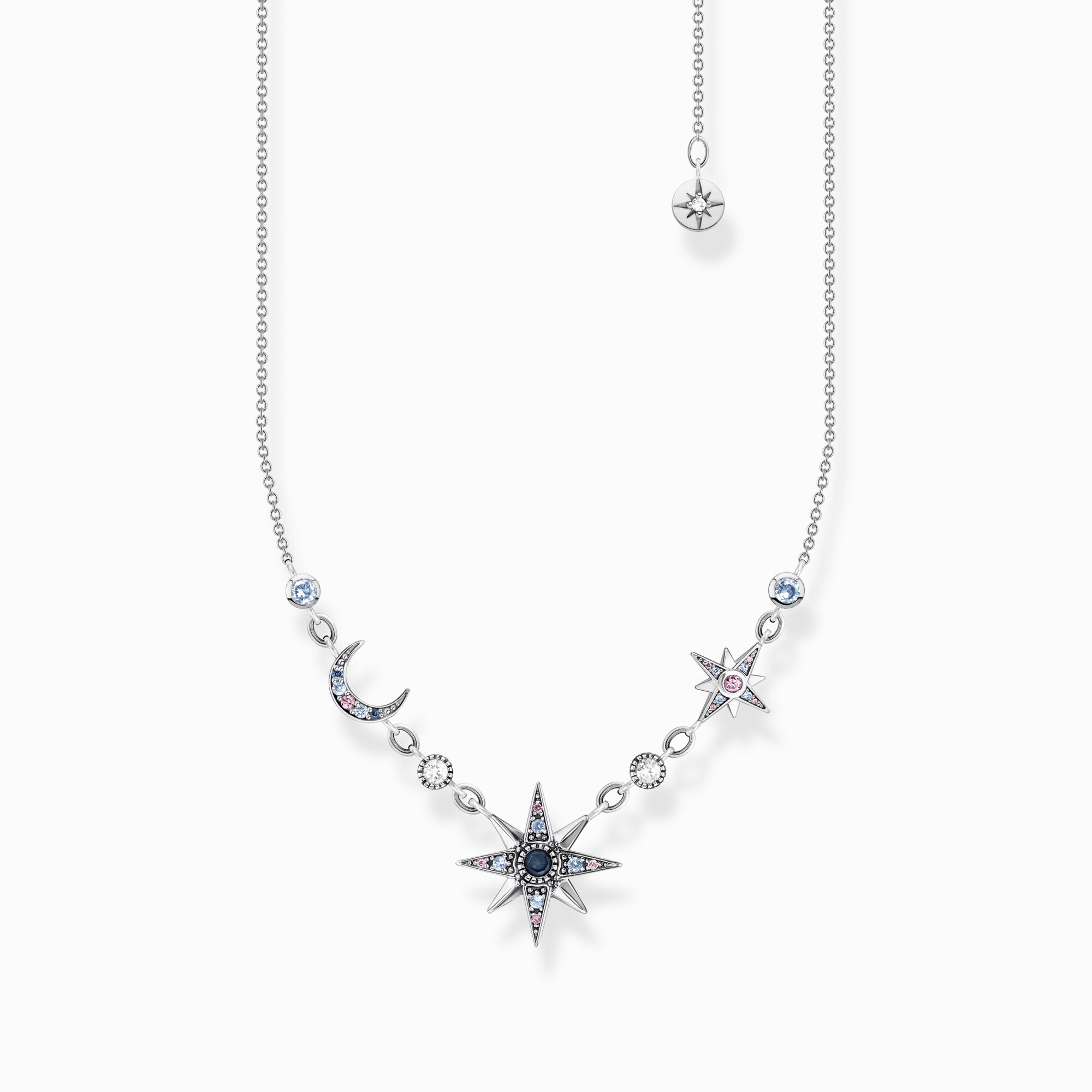 Cadena Royalty estrella &amp; luna plata de la colección  en la tienda online de THOMAS SABO