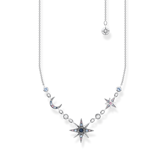 Necklace Royalty star &amp; Moon silver from the  collection in the THOMAS SABO online store
