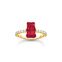 Gold-plated ring with red mini sized goldbears and zirconia from the Charming Collection collection in the THOMAS SABO online store