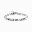 Silver blackened bracelet with pattern and zirconia from the  collection in the THOMAS SABO online store
