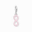 Silver member charm pendant with infinity symbol and pink cold enamel from the Charm Club collection in the THOMAS SABO online store