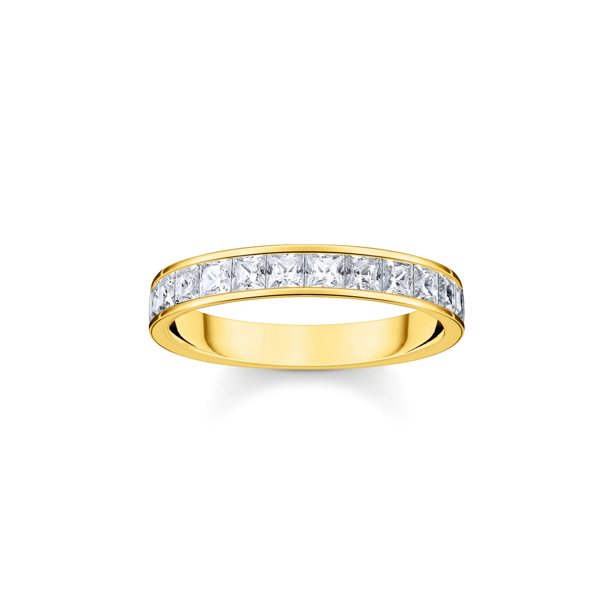Thomas Sabo Ring mit weißen Steinen Pavé vergoldet weiß TR2358-414-14-48