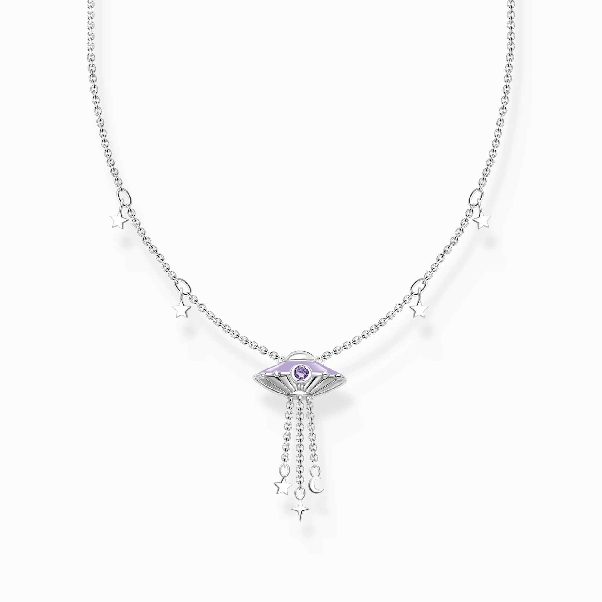 Necklace with star pendants and a ufo silver from the Charming Collection collection in the THOMAS SABO online store