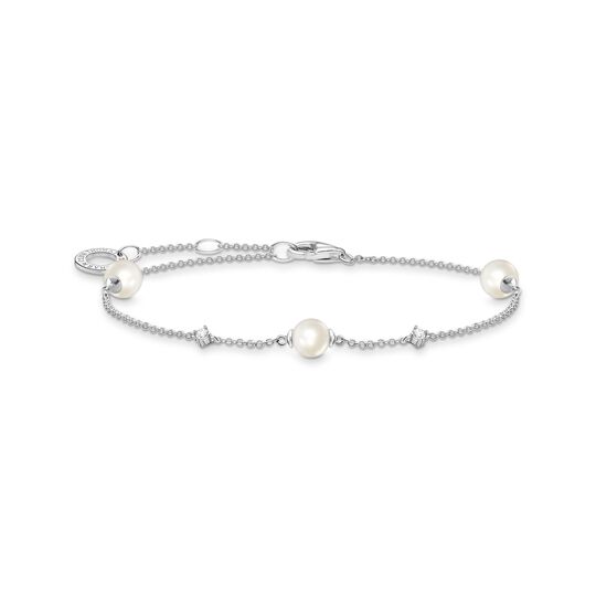 Bracelet pearls with white stones silver from the Charming Collection collection in the THOMAS SABO online store