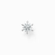 Single ear stud snowflake with white stones silver from the Charming Collection collection in the THOMAS SABO online store