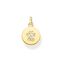 Pendant disc paw cat gold from the  collection in the THOMAS SABO online store