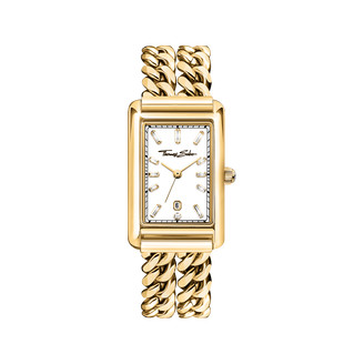 Gold-coloured ladies&#39; watch Elegance in a rectangular shape from the  collection in the THOMAS SABO online store