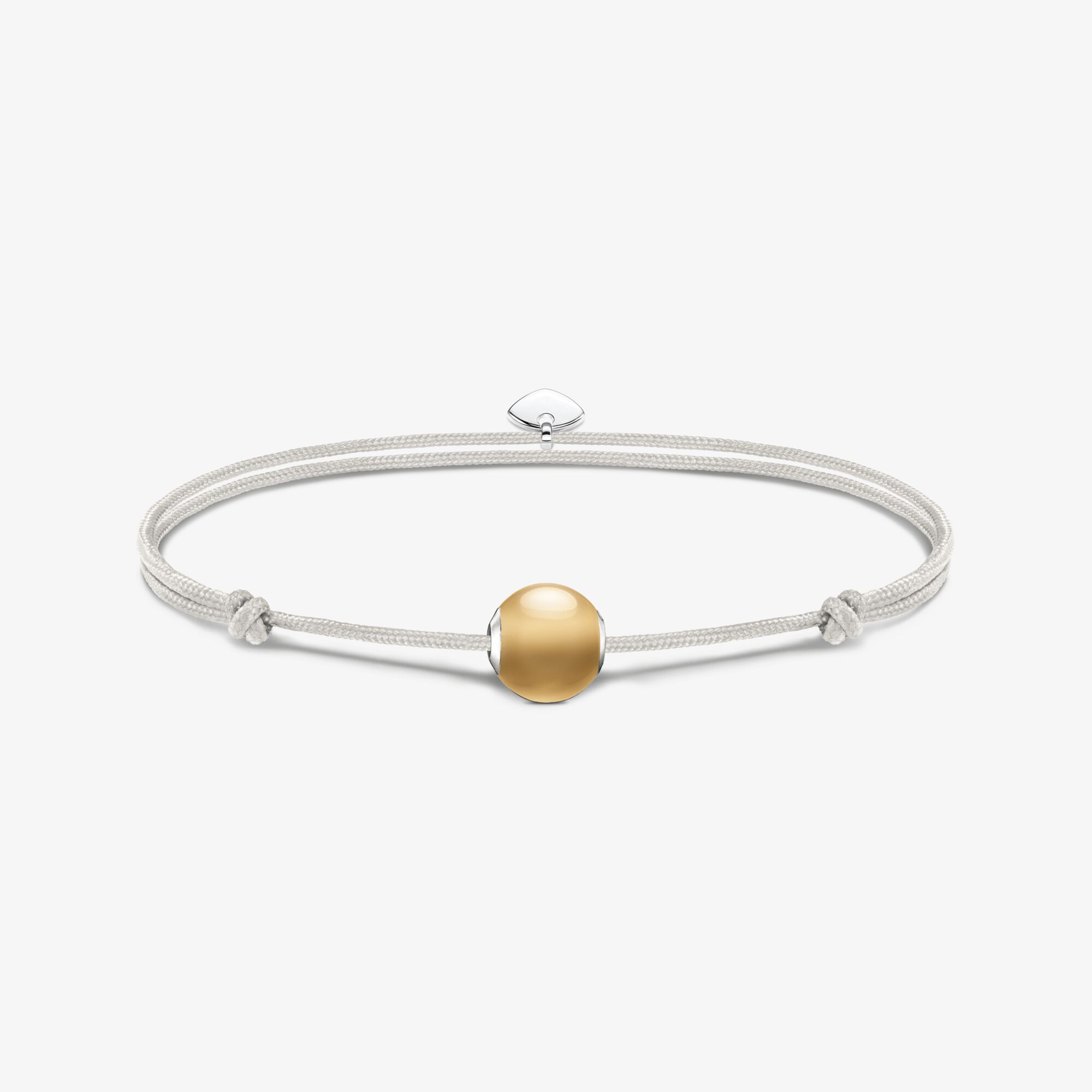 THOMAS SABO Bracelet Karma Secret avec marron bead en agata, Argent sterling, Taille: 22 cm, femme