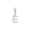 Charm-h&auml;ngsmycke bokstaven E med vita stenar silver ur kollektionen Charm Club i THOMAS SABO:s onlineshop