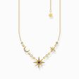 Necklace Royalty star &amp; Moon gold from the  collection in the THOMAS SABO online store