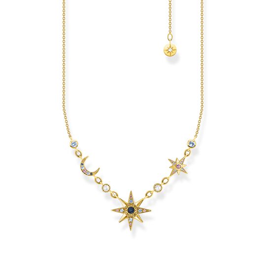 Necklace Royalty star &amp; Moon gold from the  collection in the THOMAS SABO online store