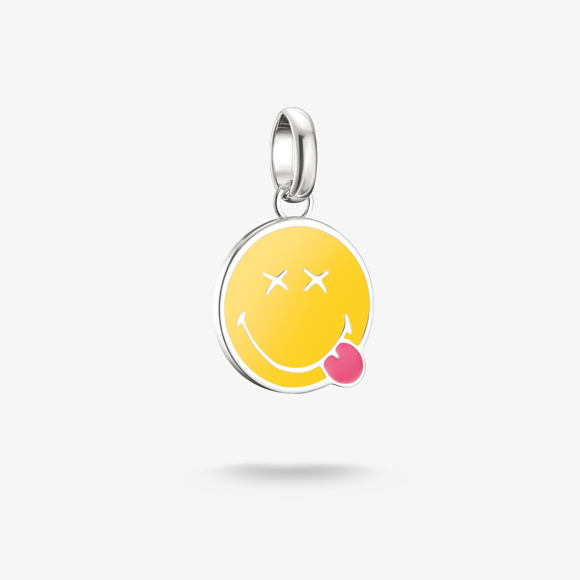 THOMAS SABO SMILEYWORLD Cheeky Pendentif Charm Connect Argent Argent sterling, Taille: one size, pour femme