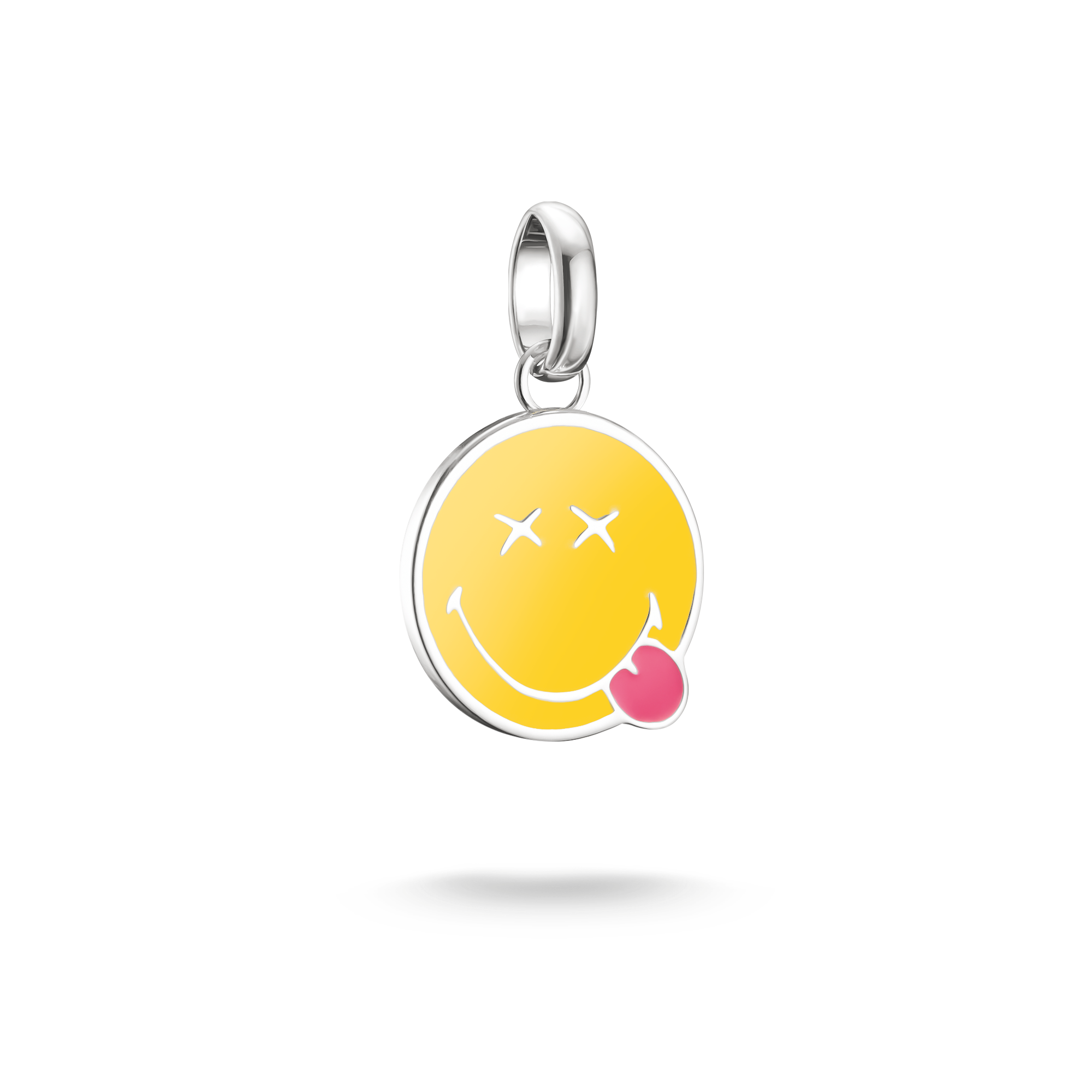 Thomas Sabo SMILEYWORLD® Cheeky Charm-Anhänger Connect Silber gelb CC1292-664-4