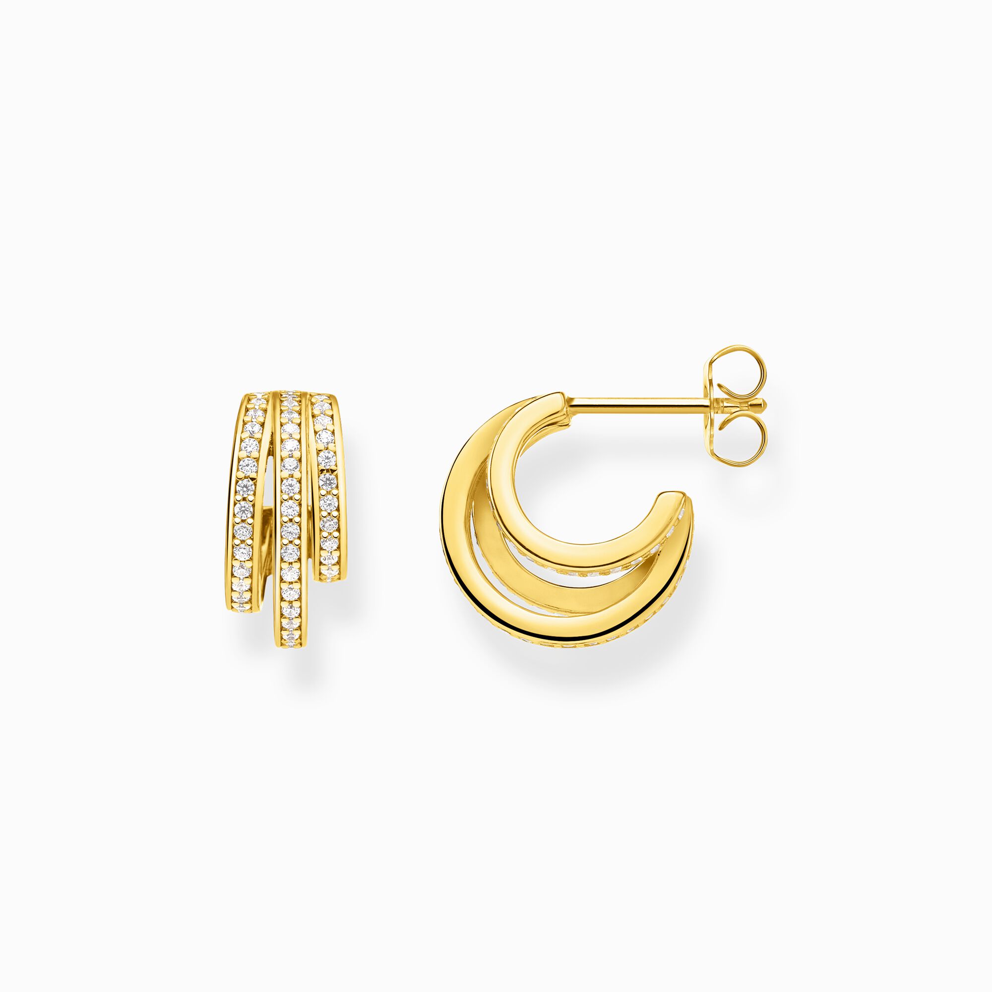 Hoop earrings gold rings from the  collection in the THOMAS SABO online store