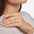 Ring turquoise stone with white stones from the Charming Collection collection in the THOMAS SABO online store