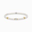 Bracelet beige perles avec demi-lune argent de la collection Glam &amp; Soul dans la boutique en ligne de THOMAS SABO